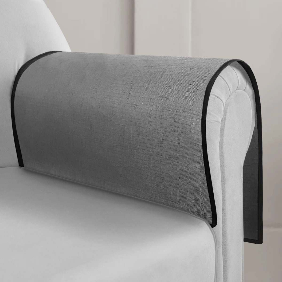 Slubbed Sofa Armrest Cover for Recliner Anti-Slip Armchair Slipcover for Living Room Couch Loveseat Sofa Arm Protector for Pets