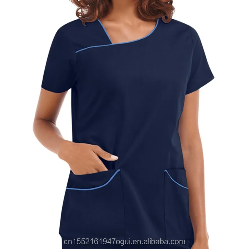 OEM Manufacturer hot selling zipper design medical clothing ladies scrubs nurses uniform suit