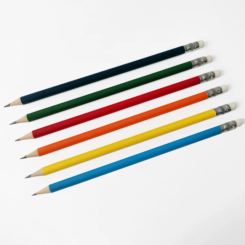 
Free samples High quality OEM brand Blank Pencil With Customized Logo Standard HB Pencil With Eraser Custom Logo 