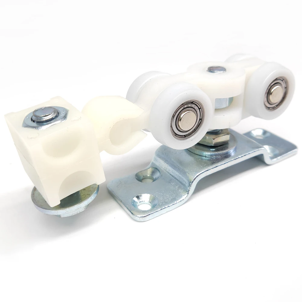 Nylon White Wardrobe Hardware Cabinet Wooden Sliding Door Roller Caster Wheels