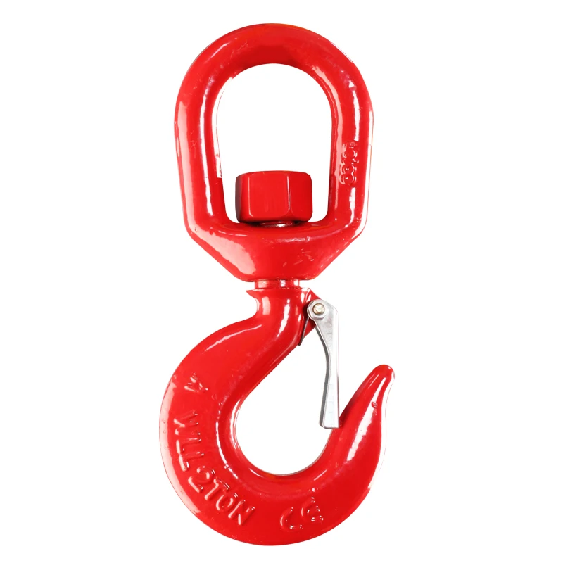 Drop Forge Alloy Steel G80 Crane 5 ton Eye Hoist Hook Swivel Lifting Hook 5 ton Lifting Swivel Swivels Hooks