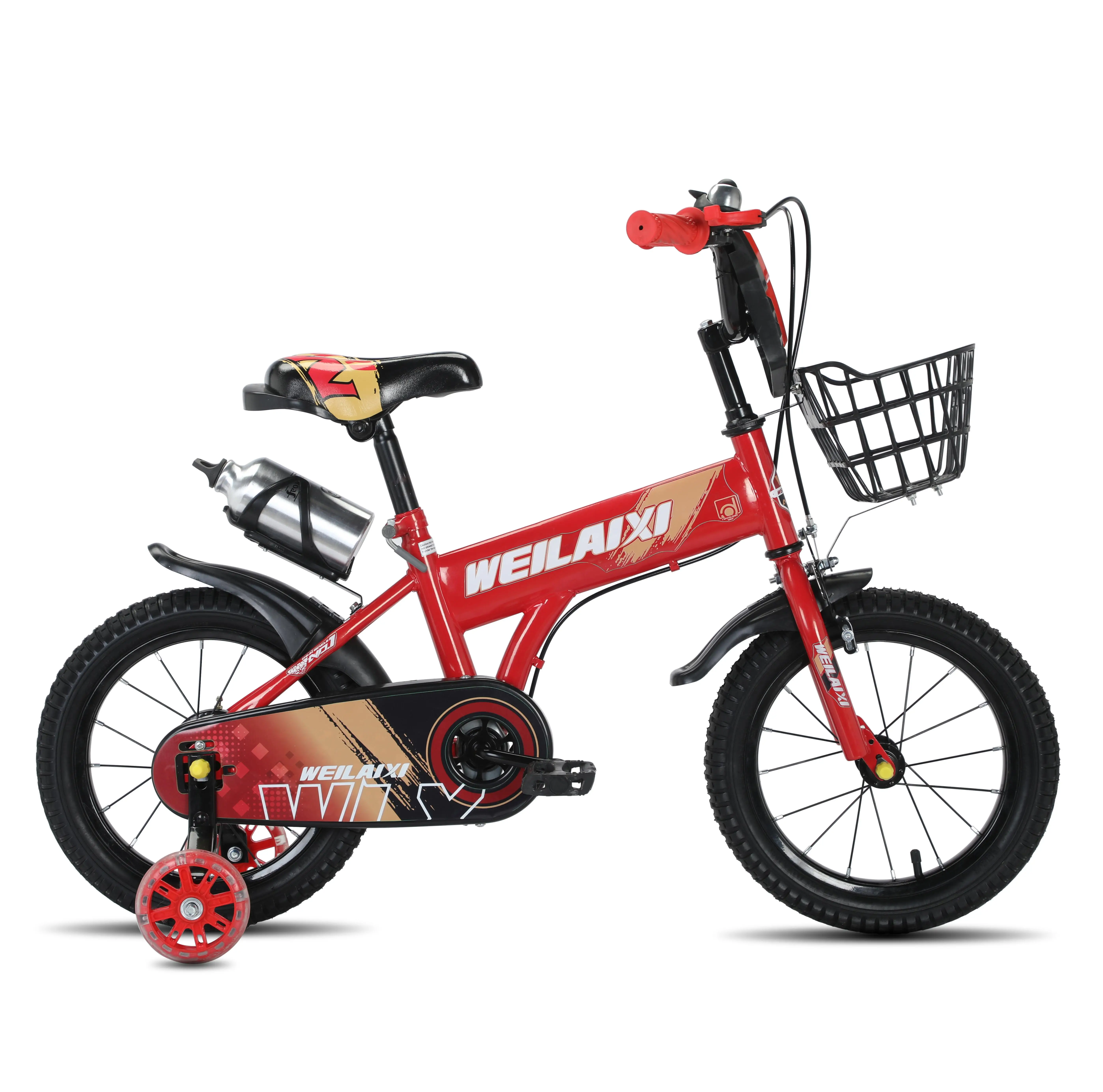 2024 Kids Bike for 2 to 5 Years 10 Years+ durability 12 inches Steel Fork Ordinary Pedal Disc Brake System Single Speed