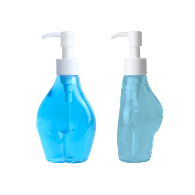 Empty Boston Round Brown Amber PET 200ml Body Lotion Hair Conditioner Liquid Soap Pump Plastic Bottle