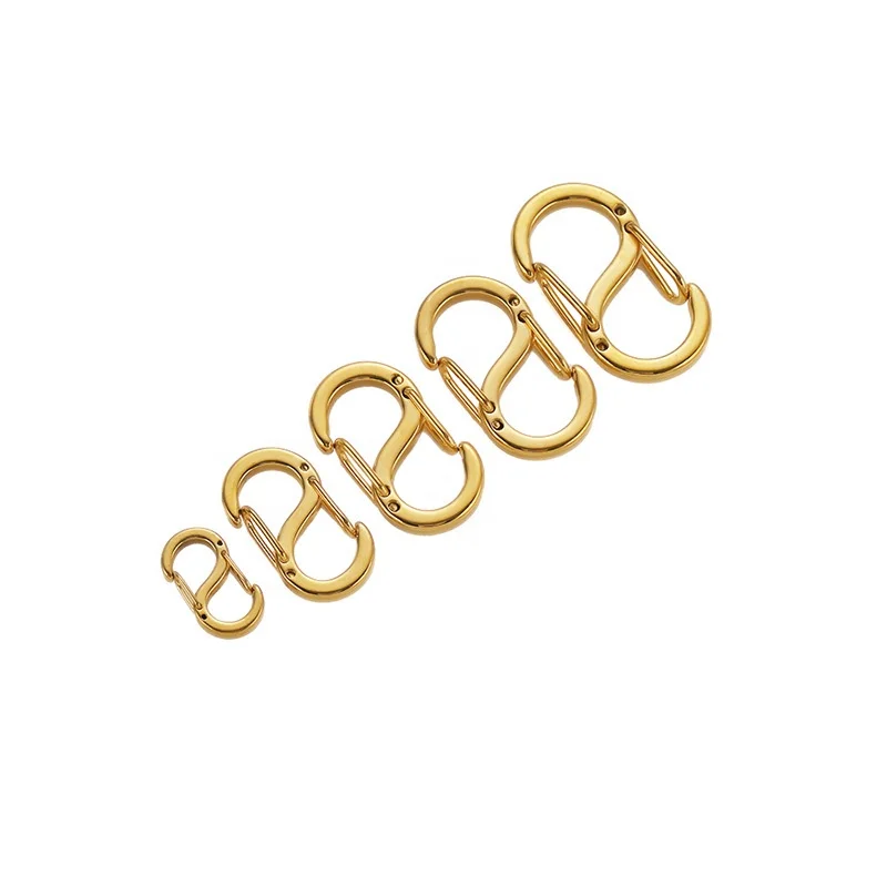 Stainless Steel Letter S Buckle Clasp Spring Lobster Clasp Hook Claps For Bracelet Necklace DIY Jewelry Connectors