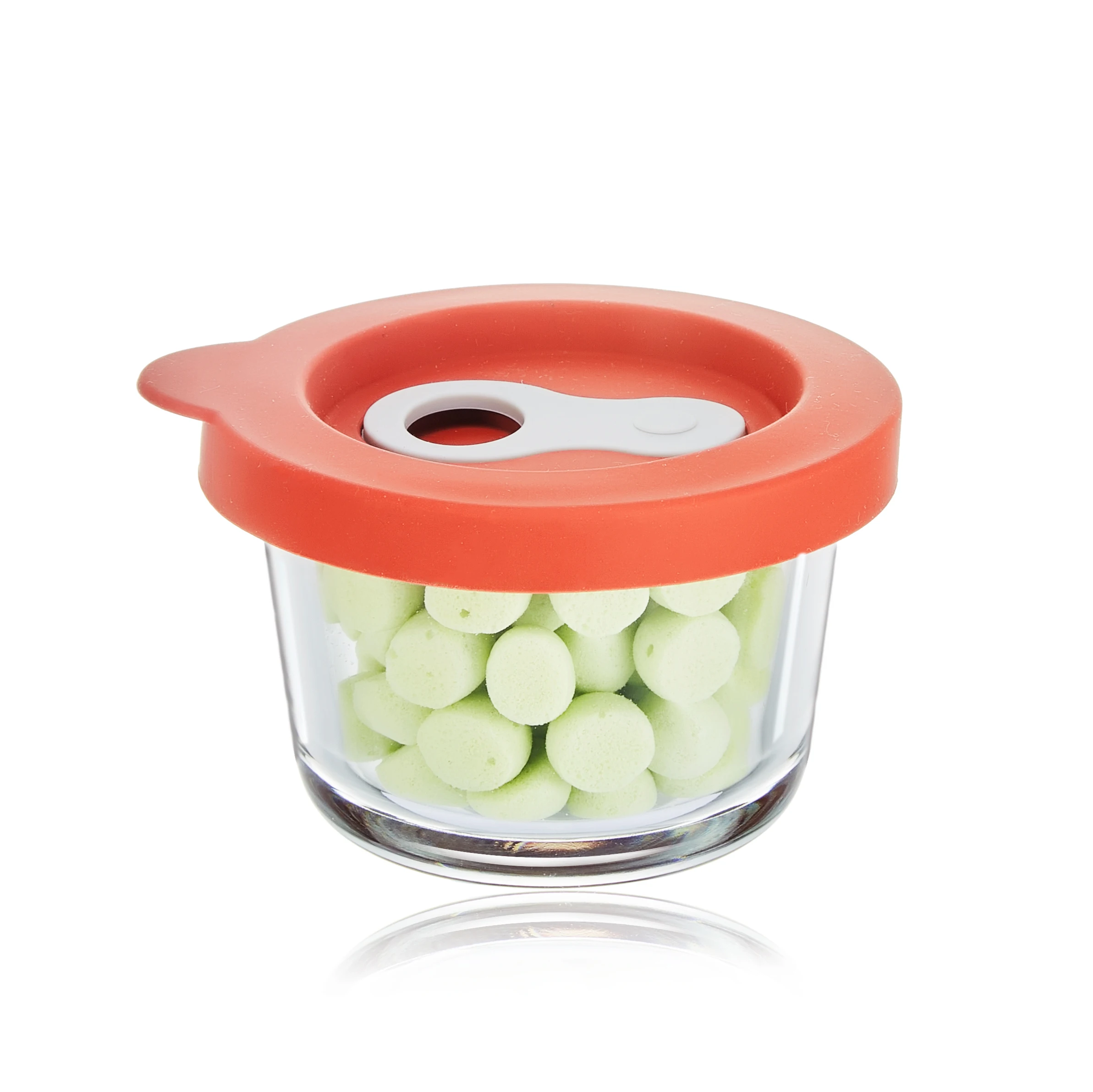 LINUO 150ml 5 oz  Baby Food Storage Jars  with silicone Lids Reusable Small Glass   Containers