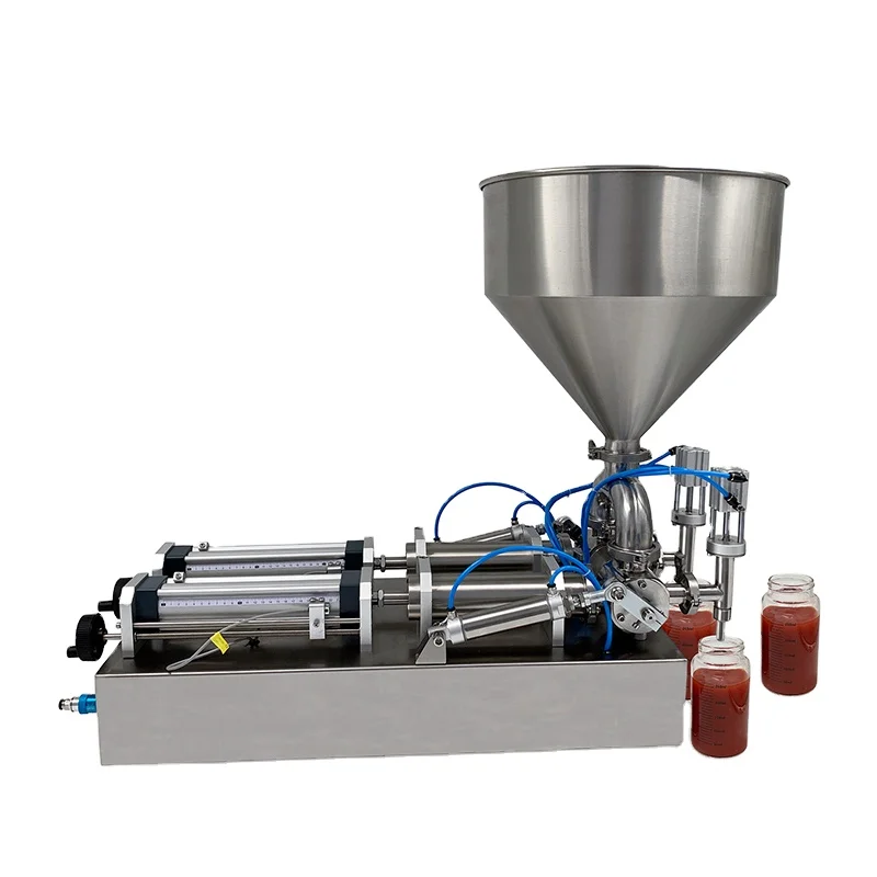 Manual Paste Liquid Filling Machine Cream Shampoo Cooking Oil   Pneumatic Piston Bottle  Filler For Sale