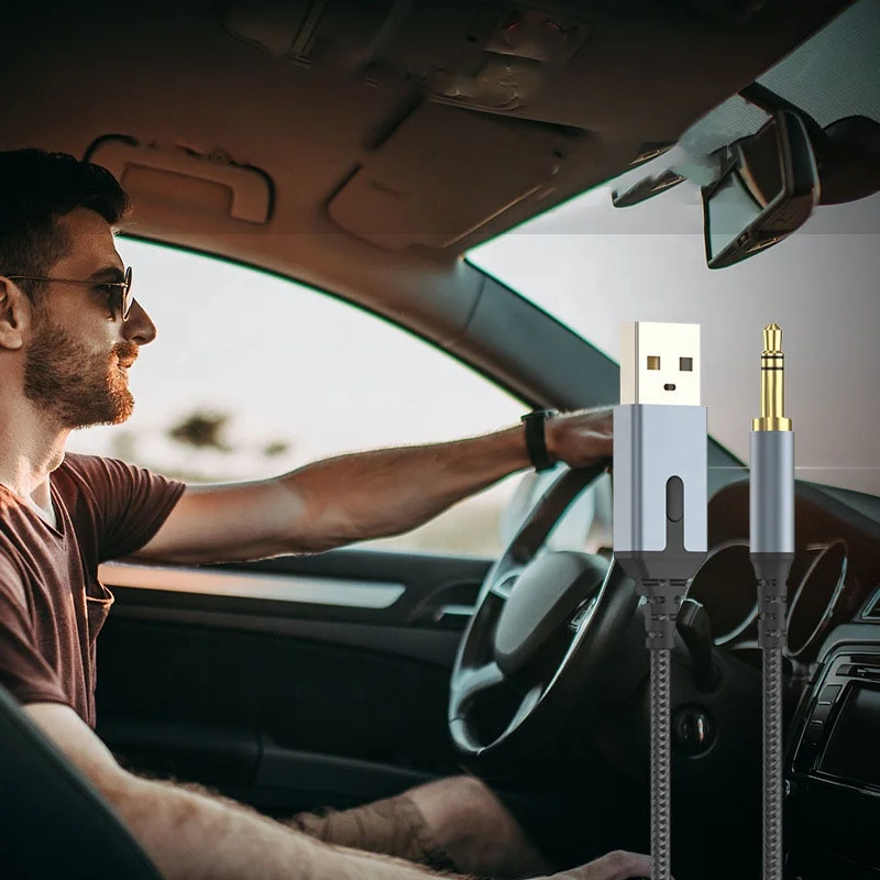 AUX автомобильный адаптер для приемника с Bluetooth 5 0 аудио кабели 3 мм прослушивания и вызова подходит MP4 другого