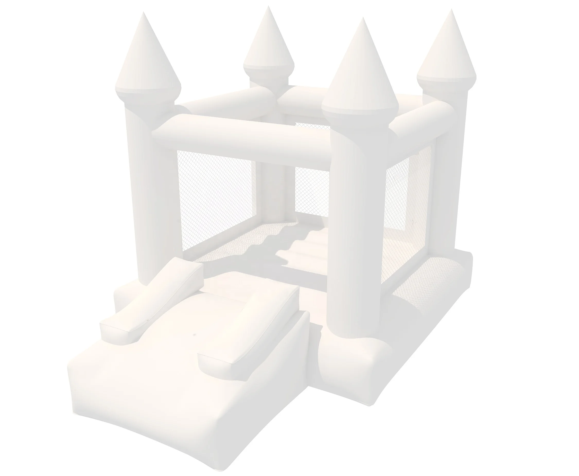 Kids playground pink and white portable soft play equipment