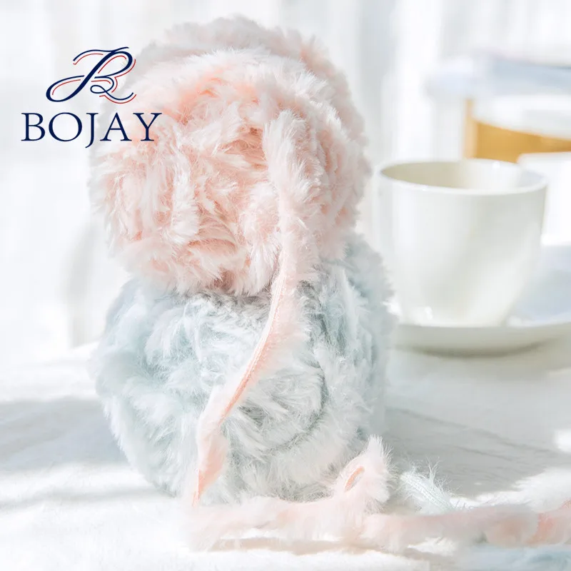  Bojay 100% модель с искусственным мехом и моталка пушистое пряжкой 0.65Nm/1 мяч пряжа для вязания в цветовом ассортименте свитера