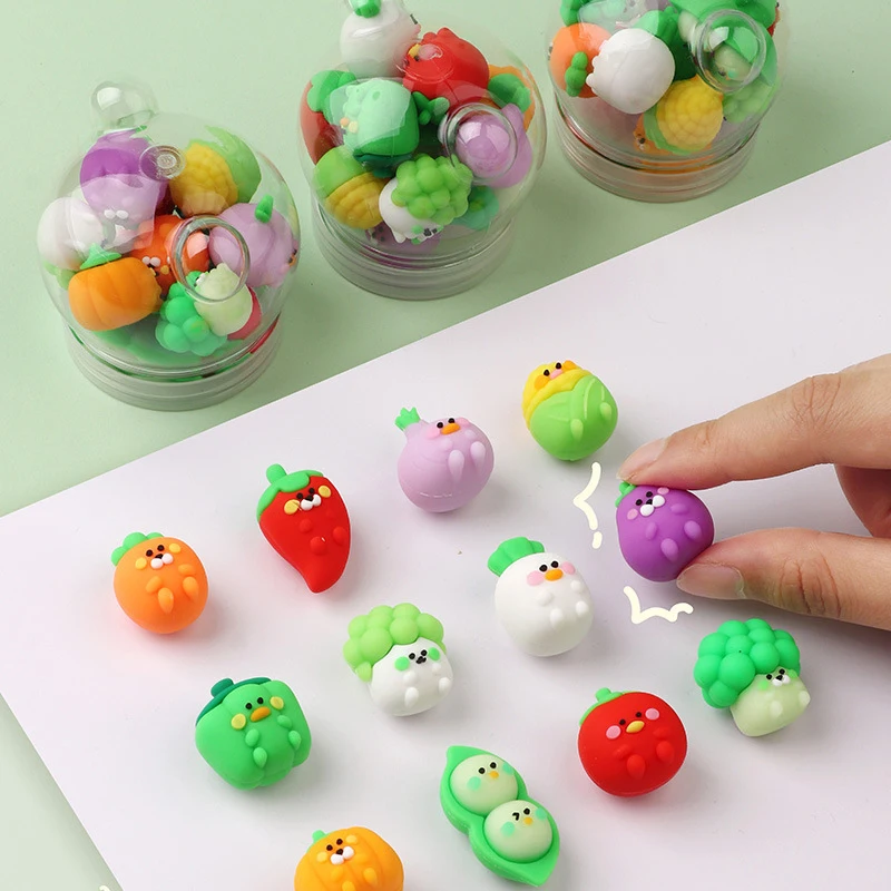 Канцелярские товары, рекламная акция, мини мультяшный Детский 3D милый карандаш, ластик для фруктов и овощей