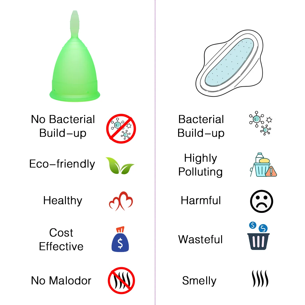 Silicone Menstrual Sterilizer Cup and Clean Menstrual Cup Sterilizer Case Folding Menstrual Cup