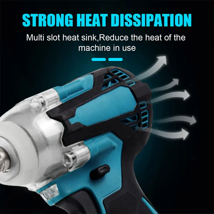 best selling 20V Industry Brushless High Torque 520N.m Electric adjustable torque Impact Wrench