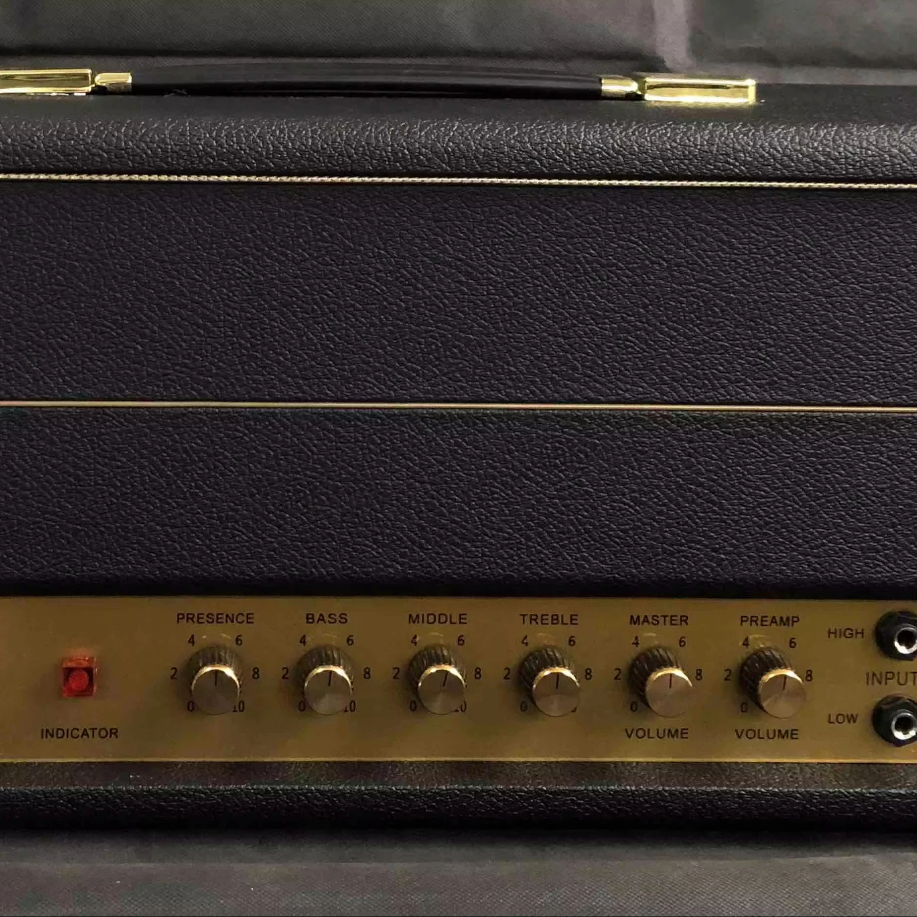 Индивидуальная головка Grand Plexi Tone JCM800 с переключателем мощности 120 ~ 230 В основной объем Золотые полоски импортные компоненты принимаем OEM