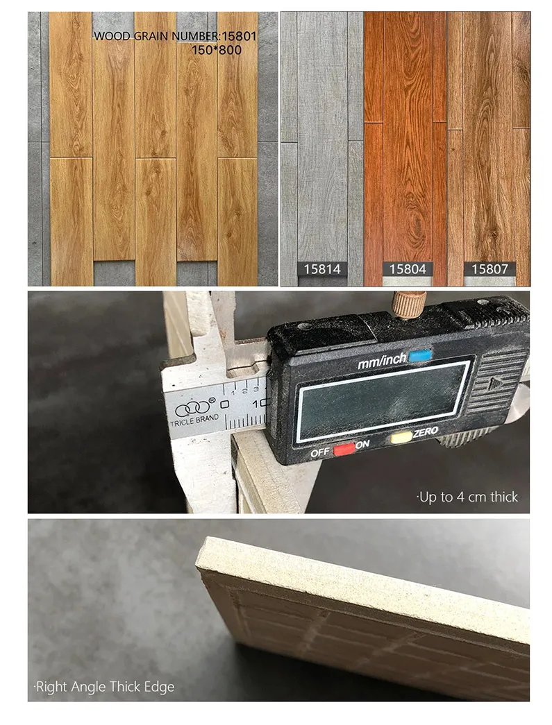 Brown Whole-body Straight Edges 150x900mm Wood Grain Texture Bedroom Floor Tile Nordic All-porcelain Non-slip Antique Bricks