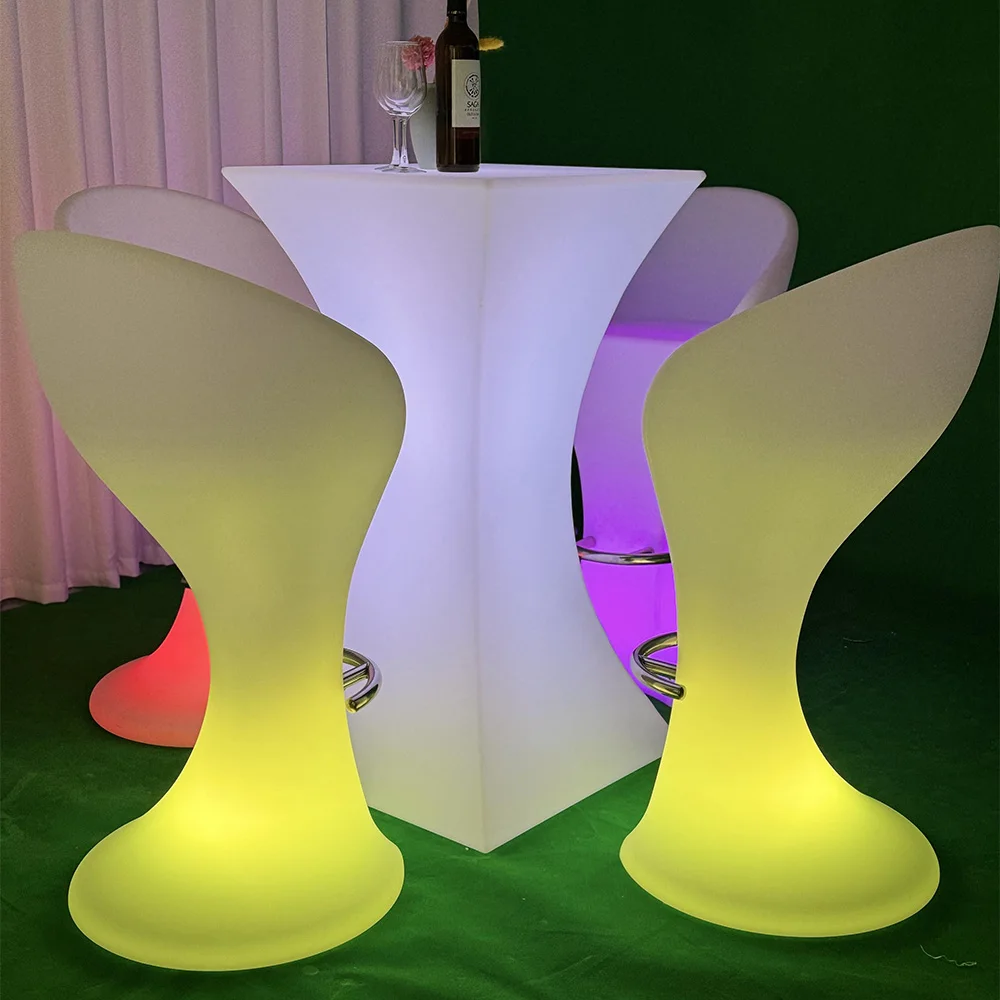 Барный стул в форме Луны/перезаряжаемый светящийся ночной клубный rgb с подсветкой наборы модной мебели для