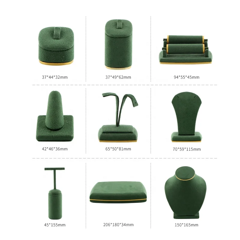 Romi Custom Logo Earring Necklace Jewellery Display Props Microfiber Jewelry Display Stand Holder