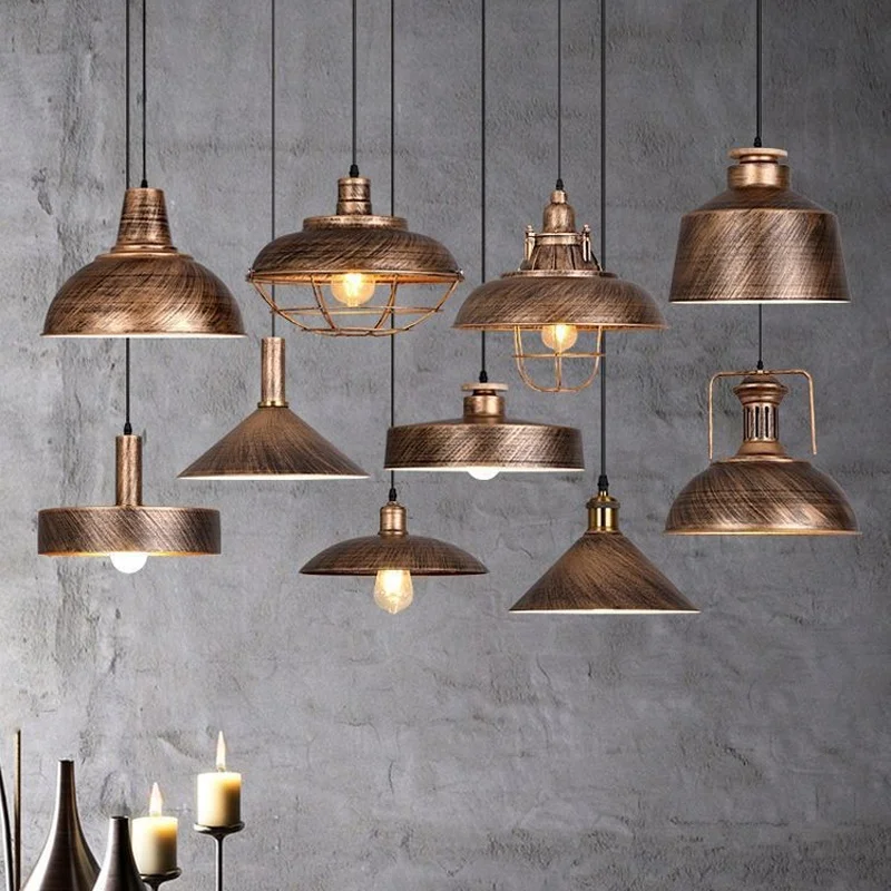 American vintage chandelier industrial wind commercial pendant light for bar cafe decoration catering restaurant hanging lamp