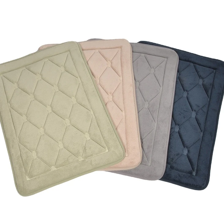 Toilets Mat Non Slip Bath Floor Mats Water Soft Absorbent Coral Fleece Surface Fast Dry Soft Comfortable Stylish Bathroom Rugs