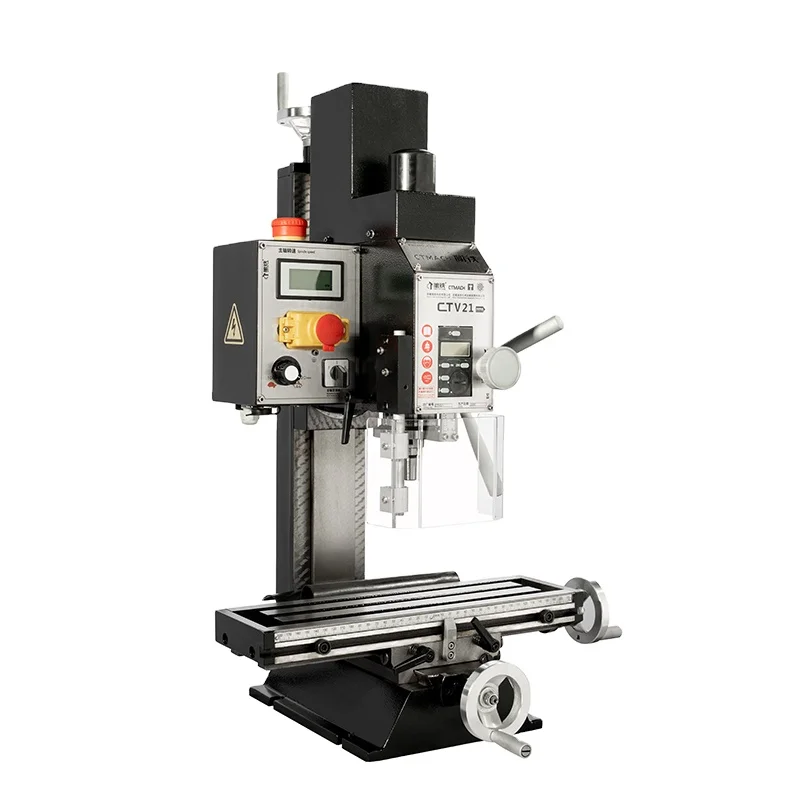 High Precision CTV21 750w metal drilling milling machine mini bench drilling milling machine