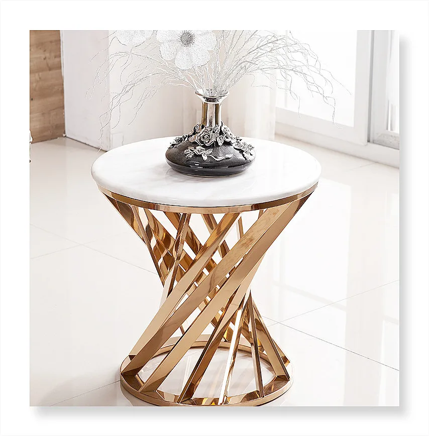 Modern side table furniture hotel coffee table end table with marble tops