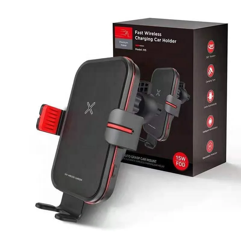 15 Вт Быстрая Зарядка Qi автомобильное зарядное устройство для мобильного телефона Беспроводное зарядное устройство