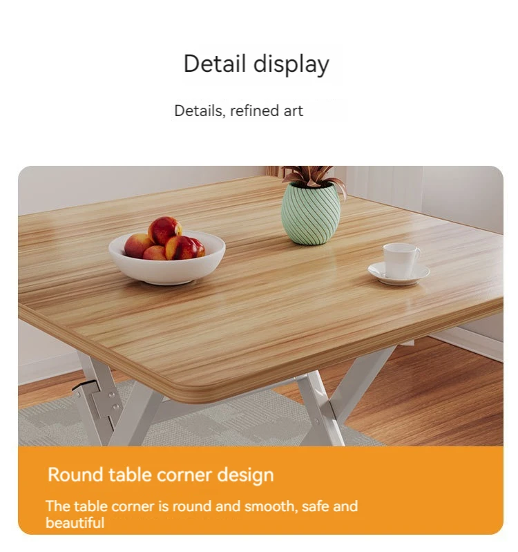 Factory Price Wholesale Popular Convenient Wood Folding Tables Modern Foldable Dining Table