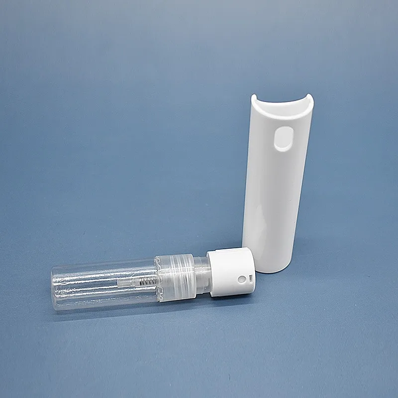 10ml Square Mini Travel Pocket Perfume Atomizer Alcohol Spray Glass Bottle with Plastic Cover Refillable Perfume Bottle