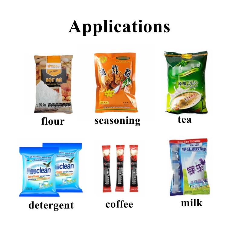 Multi-function small packet pouch flour pepper powder vertical packing machine