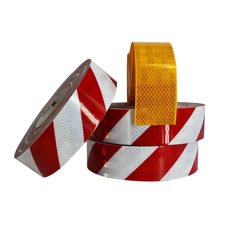 custom traffic cone car retro reflective sticker warning strip tape sheet truck red white