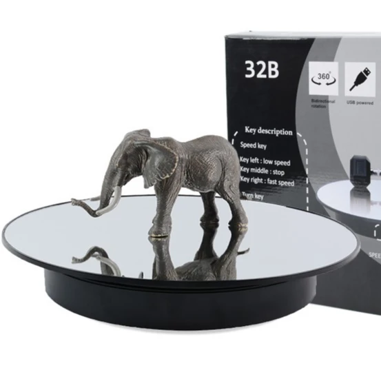 32cm 360 Degree Electric Rotating Photography Rotating Turntable Display Stand for Jewelry Product Display