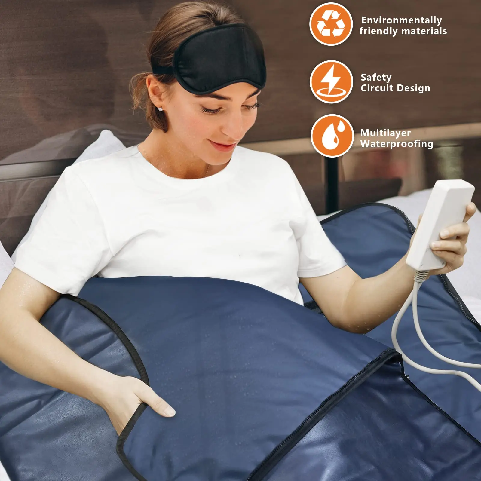 Best quality Full body Sauna Blanket Far Infrared Sauna Blanket with Natural Jade Stones for home Relaxation and Weight Loss