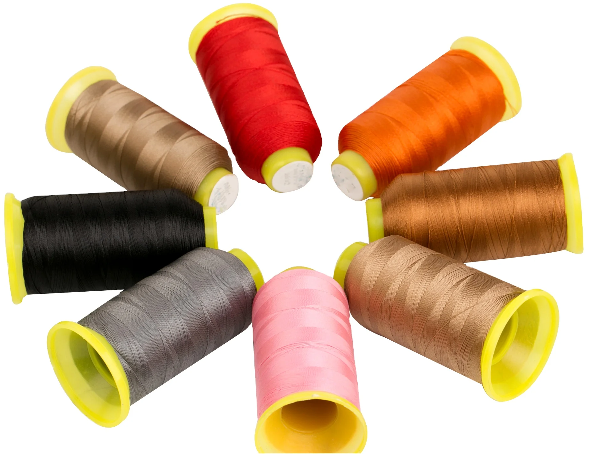 100% Polyester Yarn Threads 120D/2 3000yards Gold Embroidery Thread Wholesale