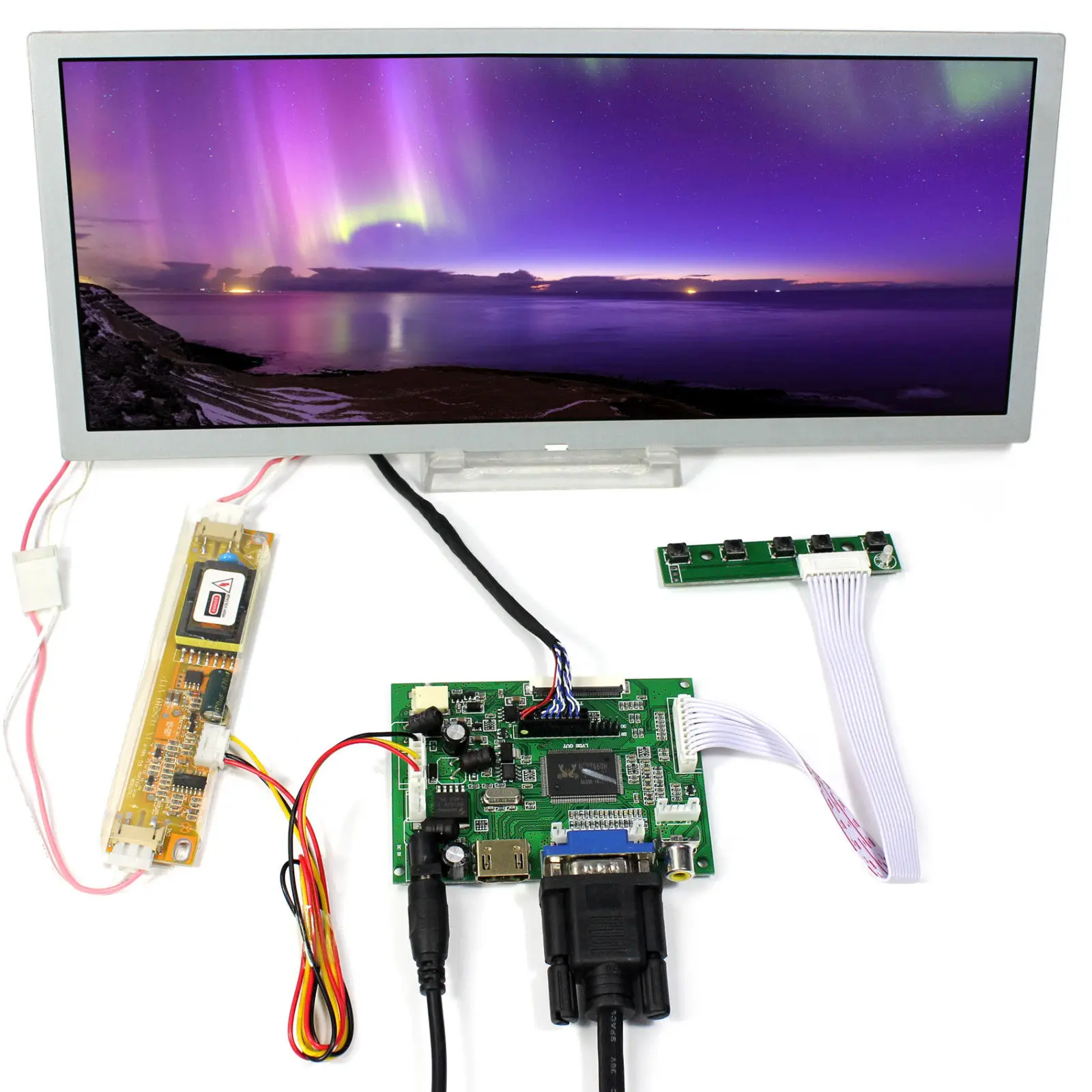  ЖК-экран 12 3 дюйма LQ123K1LG03 1280X480 работает с платой контроллера HD + VGA AV
