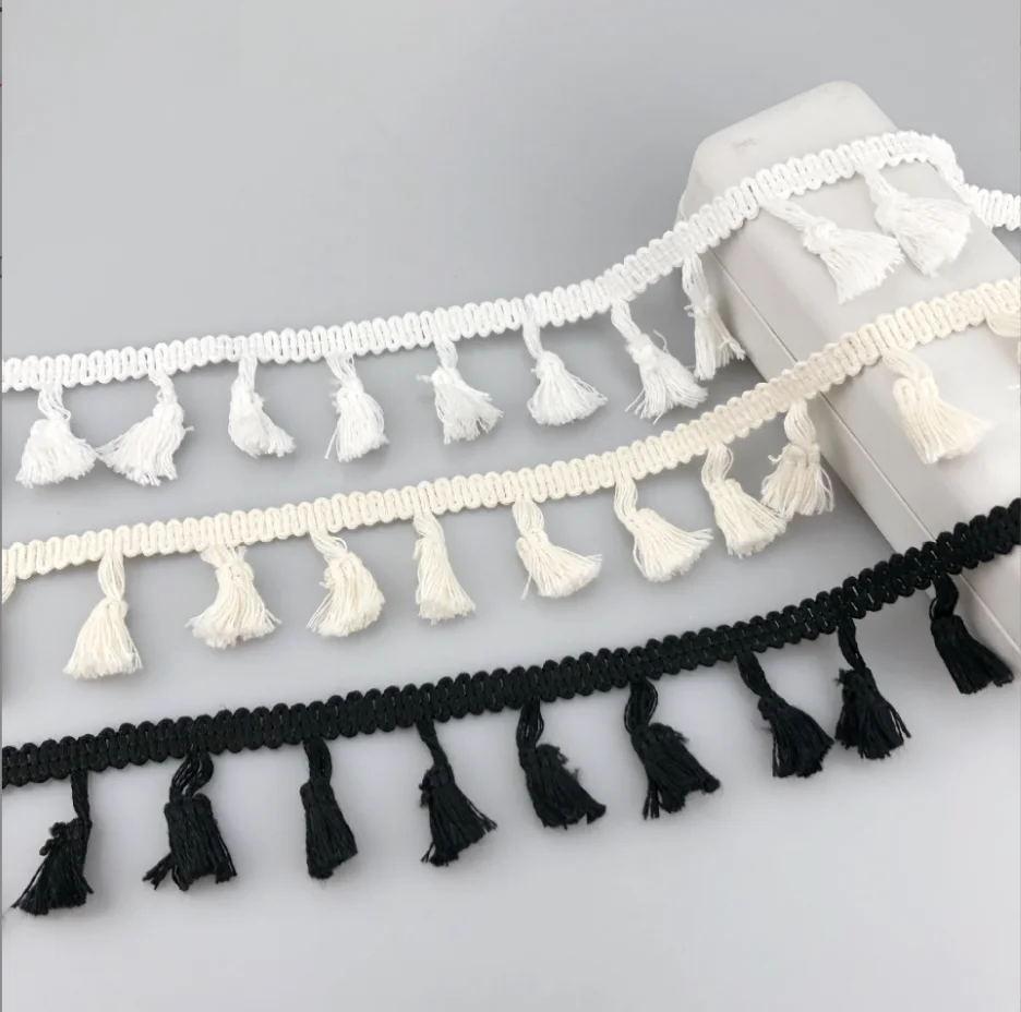 Wholesale cotton Fringes Tassel Trim For Garment Bed Sheet curtain accessories tape