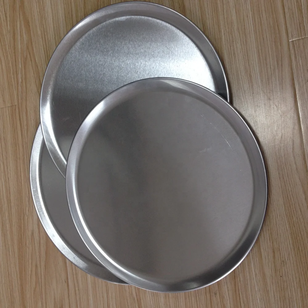 Food Grade 1060 Aluminum Alloy 32cm Pizza Pan Tray with Wide Rim