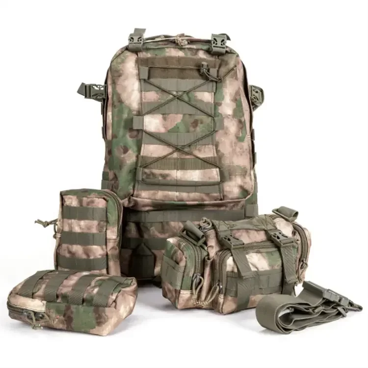 Large Tactical Molle Backpack with Detachable Pouches Camo Multifunction Outdoor Trekking Hiking Hunting Backpack