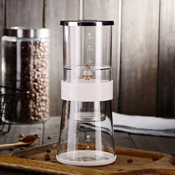 Arriart Pour Coffee Accessories Cold Brew Coffee Maker Pot Ice Drop Glass Pot Coffee Dripper Set