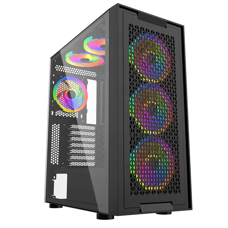 Powercase High Quality pc case Gaming pc cabinet gaming  Acrylic Gaming Computer Towers Case Spcc E-atx   Computer
