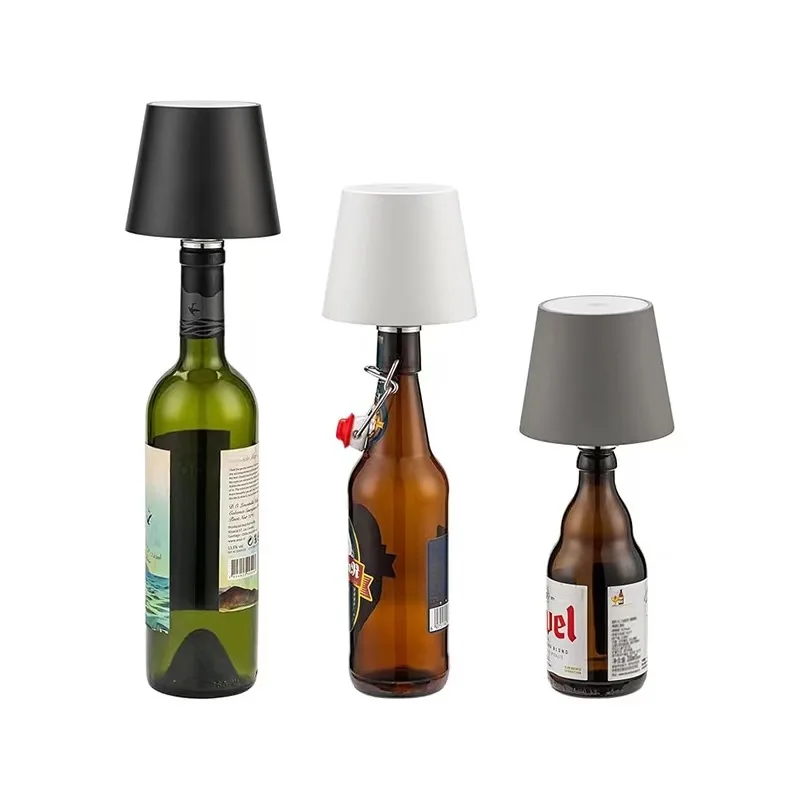 Modern Wine Bottle Lamp Kit Transform Your Empty Bottles into Stylish Decorative Night Lights Battery-Powered Metal Shade