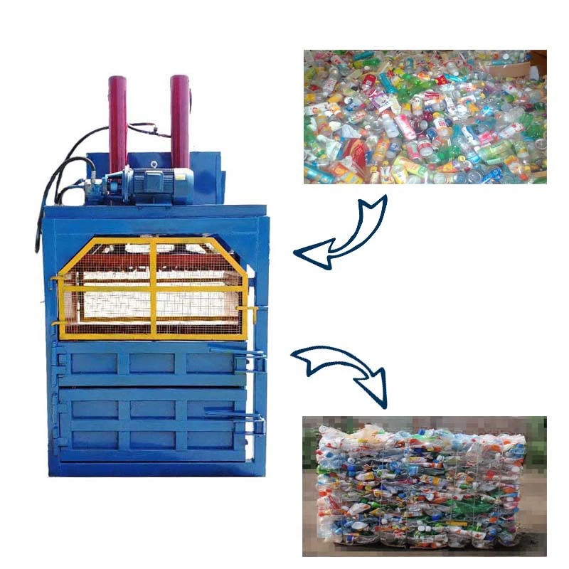 China factory direct Vertical Baler Clothes Baling Machine Cotton Plastic Solid Waste Compactor Machine