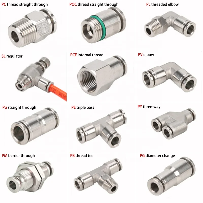 Push in fittings ss rotary push in two touch fitting stainless male & female 90 degree swivel elbow