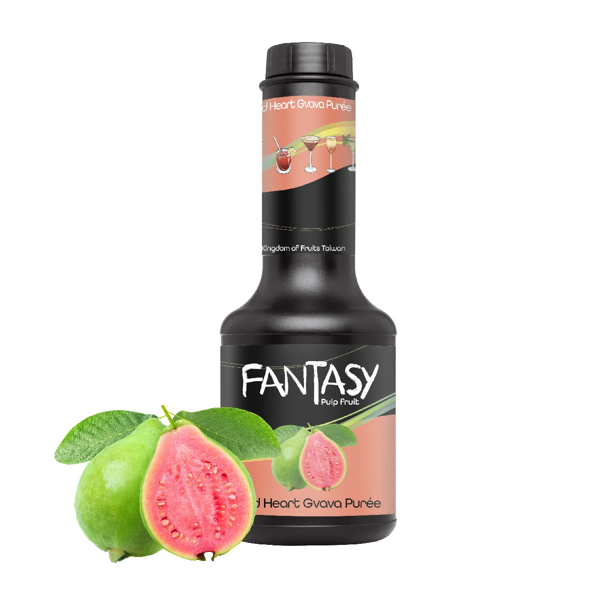 Red Heart Guava puree for professional bars & bubble tea shops fruit syrup concentrate