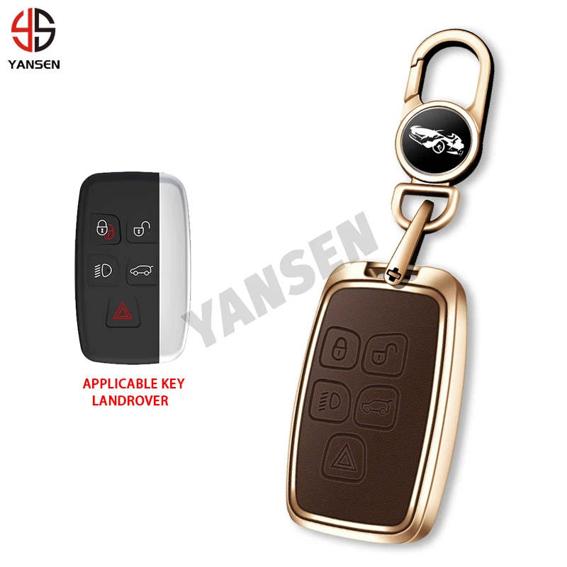 Leather Car Remote Key Case Cover Protector Shell Bag For Land Rover Range Rover Sport Evoque Freelander 2 Keychain Accessories