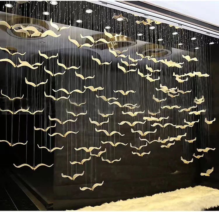 Bird Light Modern Glass Wild Goose Chandelier Living Room Dining Room Decorative Bird Chandelier For Hotel Villa