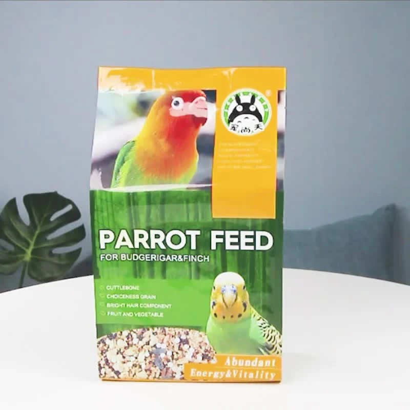Factory wholesale quality pet food natural deluxe bird feed dark wind, tiger skin, peony parrot bird food