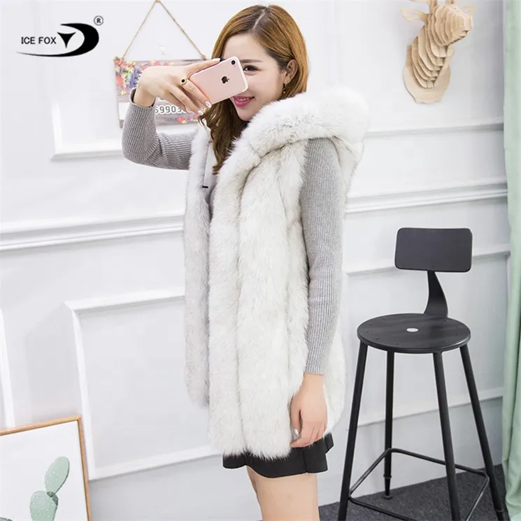 Wholesales Fashion Women Real Fox Fur Vest For Women Real Fox Fur Gilet
