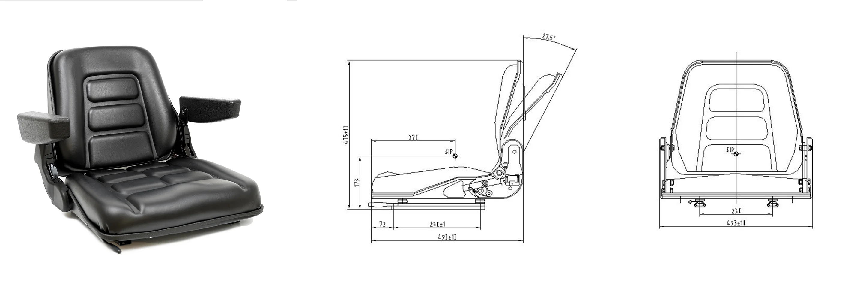 truck driver  mitsubishi komatsu 87000-fj100 forklift parts forklift seat china