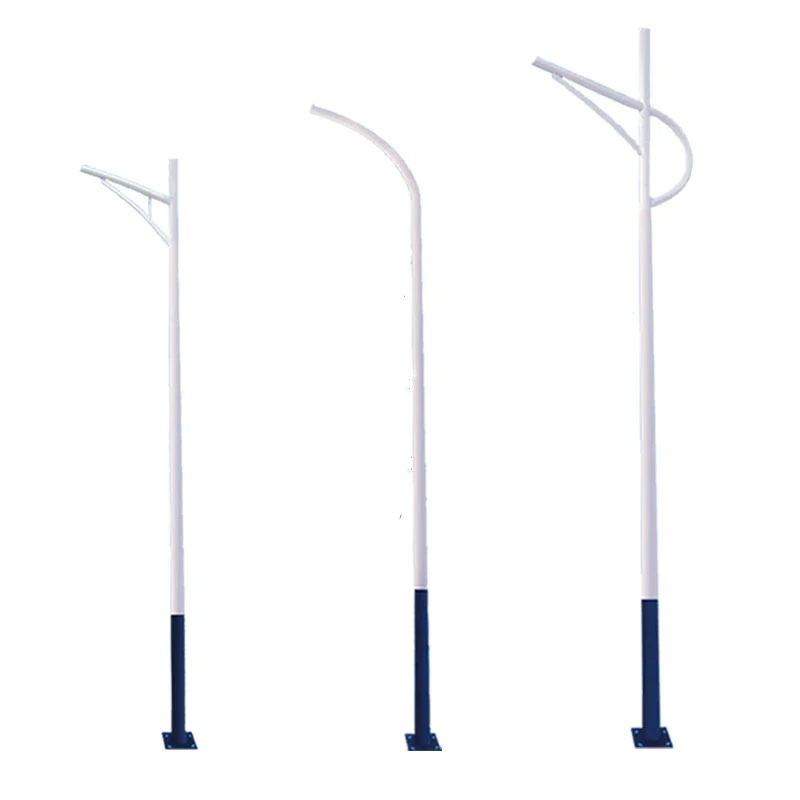 Hepu Factory Direct Polygonal Outdoor Street Light Pole 4m-9m Steel with Hot Dip Galvanized Finish Direct steel Material