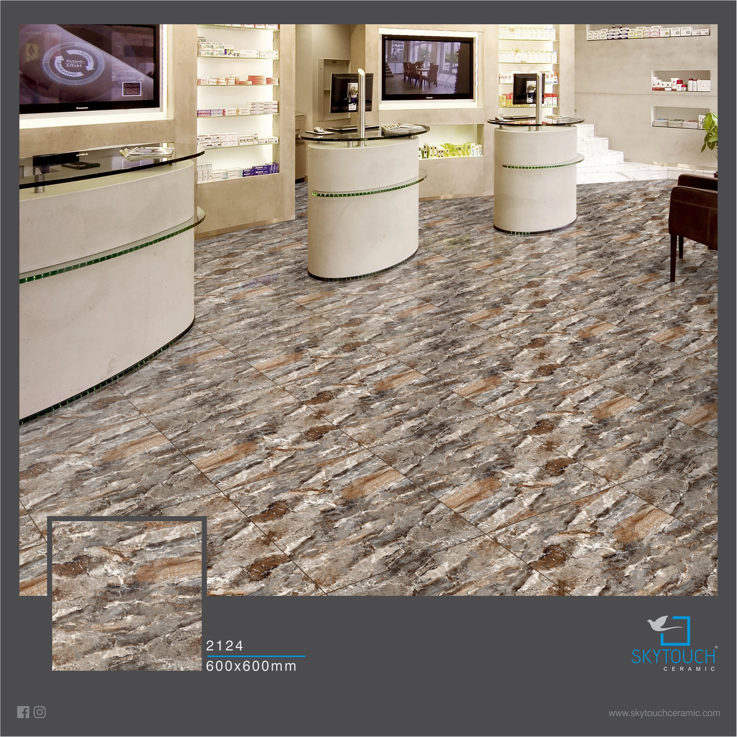 VILLA DESIGN  BEST QUALITY AND LOW PRICE BALCONY PORCELAIN GLAZED WALL TILE FOR CONSTRUCTION From Leading Manufacturer