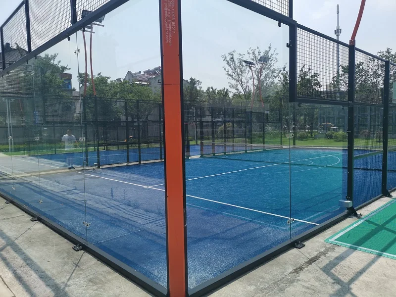 10X20m Good Quality Outdoor indoor Paddle Court with Artificial Tennis Grass roof cover